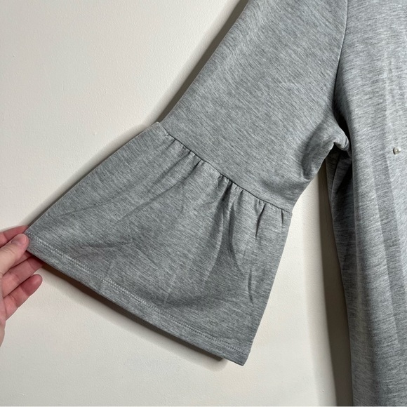 NWT Lane Bryant French Terry Pearl Sweater Dress Bell Sleeves in Grey Size 14/16 - Picture 8 of 10